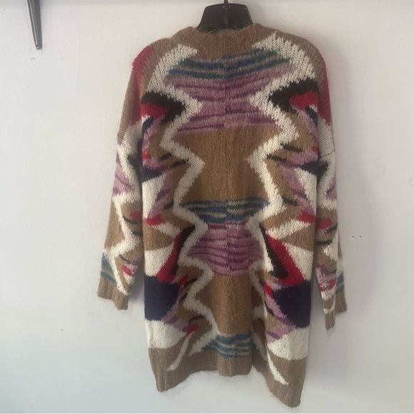 Moulinette Soeurs anthropologie Hand-Knit Mosaic Cardigan Sweater 37387 - Picture 3 of 10